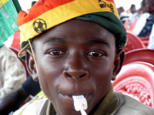 ghana50thkid School boy in Kumasi, celebrating Ghana's 50th year of independence